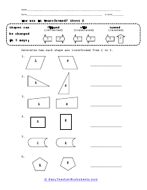 transformations worksheet geometry