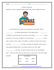 Temporal Words and Phrases Worksheets
