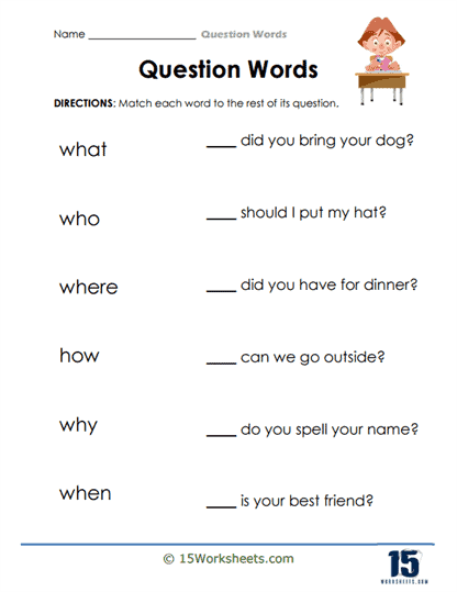Question Words Worksheets - 15 Worksheets Library