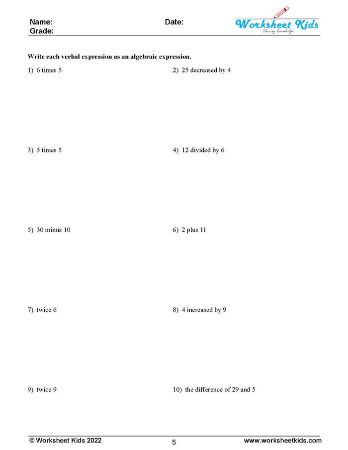 Master Algebra with Ease: 12 Engaging Worksheets for Converting ...