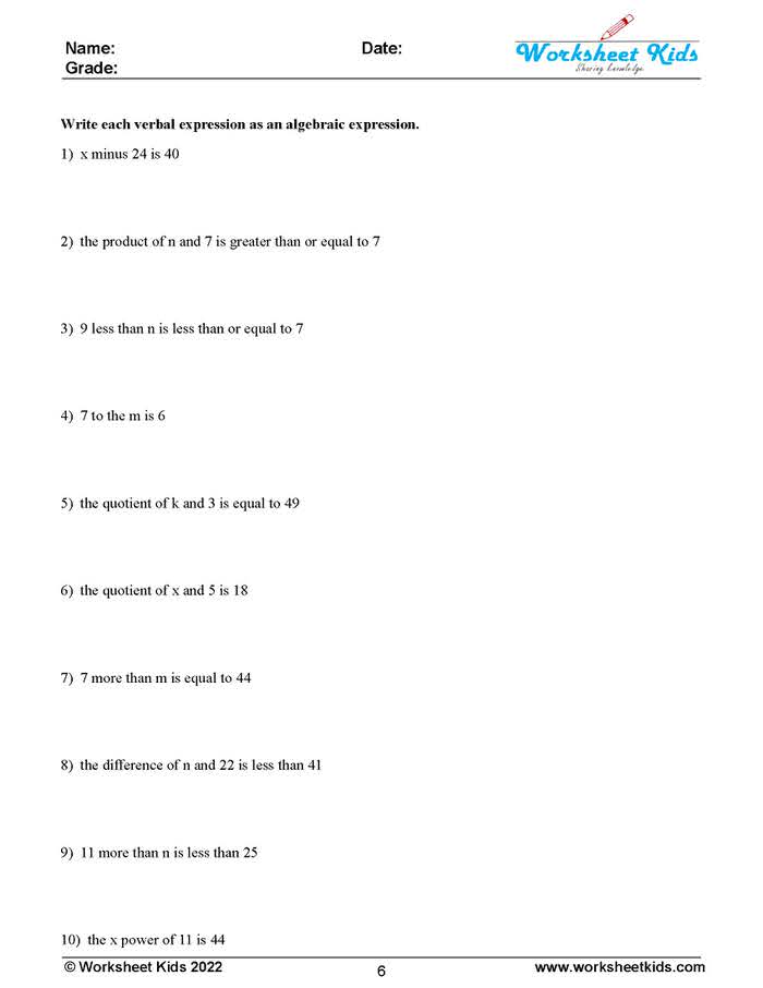 Master Algebra with Ease: 12 Engaging Worksheets for Converting ...