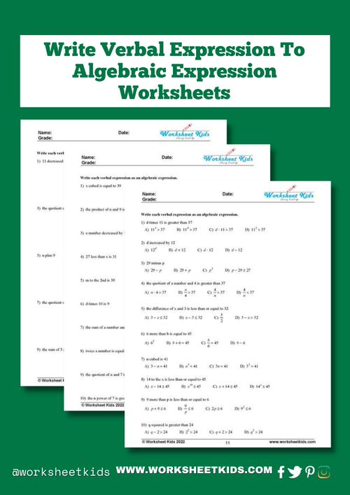 Master Algebra with Ease: 12 Engaging Worksheets for Converting ...
