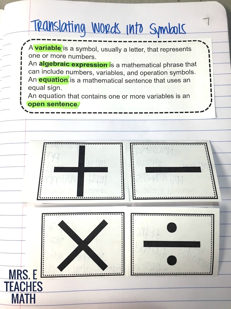 translating sentences into equations worksheet