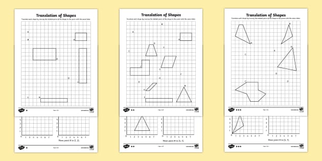 translation of shapes worksheet