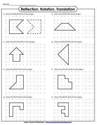 translation of shapes worksheet
