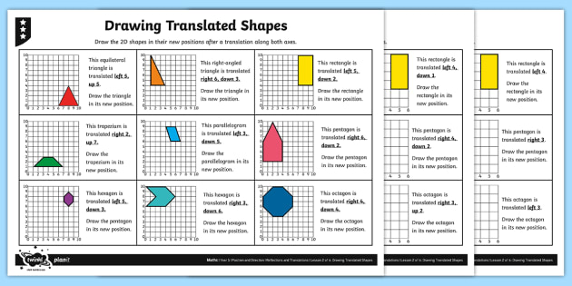 translation of shapes worksheet