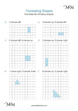 translation of shapes worksheet