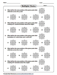 translation reflection and rotation worksheet