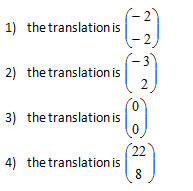 Translation of a Point - translation vector (Worksheet and Solutions)