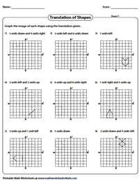 translations of shapes worksheet