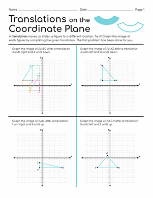 translations on a coordinate plane worksheet