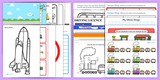 transport worksheet ks1