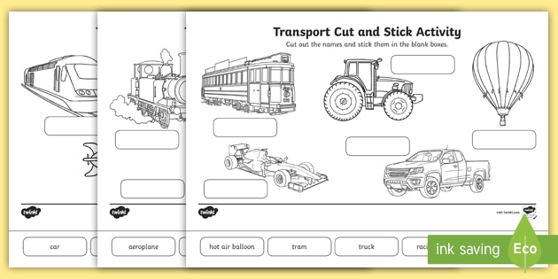 transport worksheet ks1