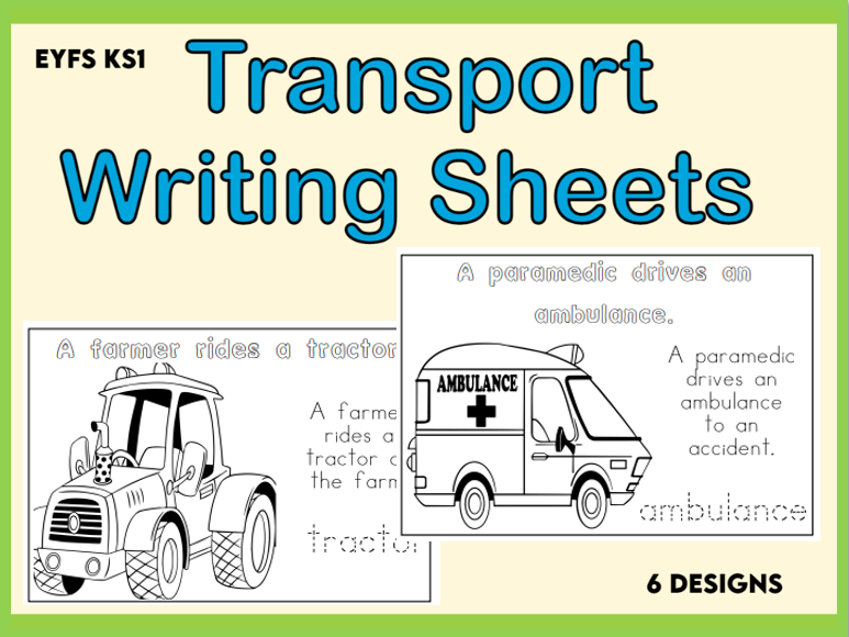 transport worksheet ks1