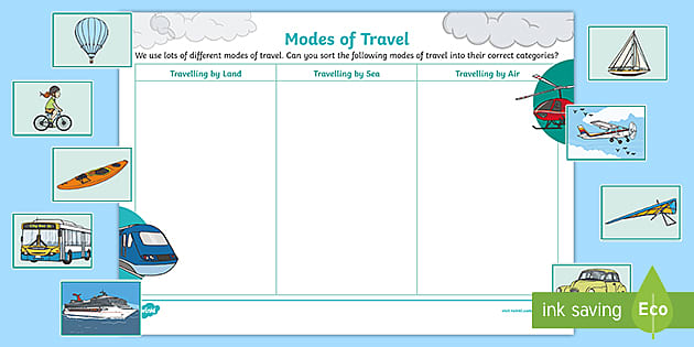 transport worksheet ks1