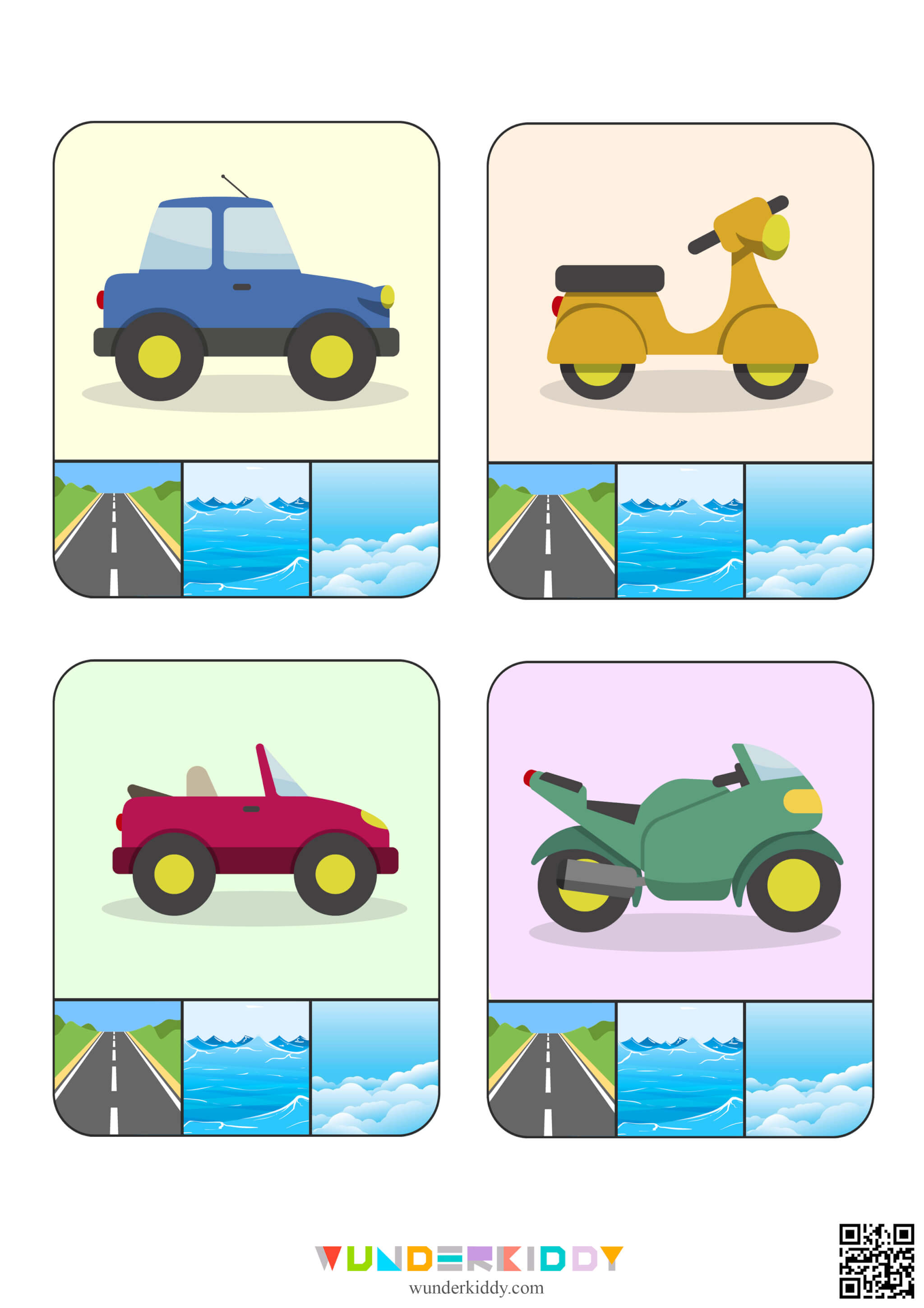 transportation worksheet for kindergarten