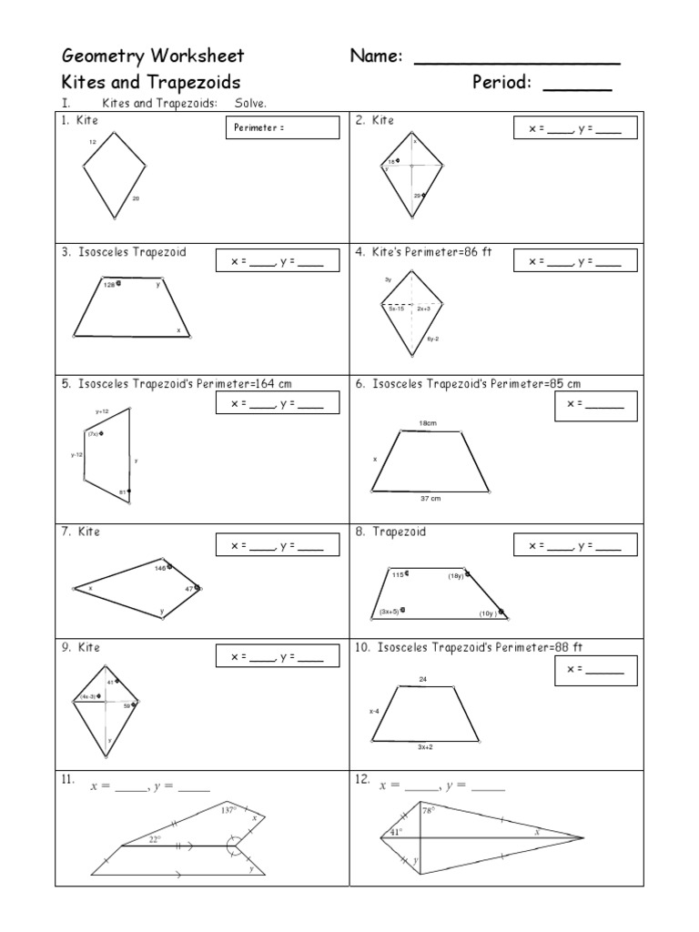 0612.ws5 Kites Trap | PDF | Euclid | Convex Geometry