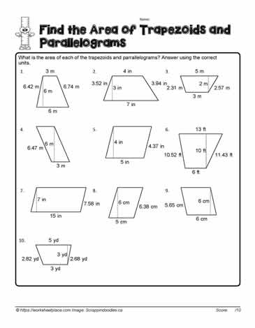 trapezoids worksheet answers