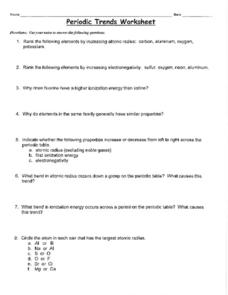 trends in the periodic table worksheet answer key