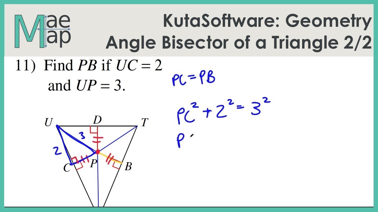 KutaSoftware: Geometry- Angle Bisector Of A Triangle Part 1 - YouTube