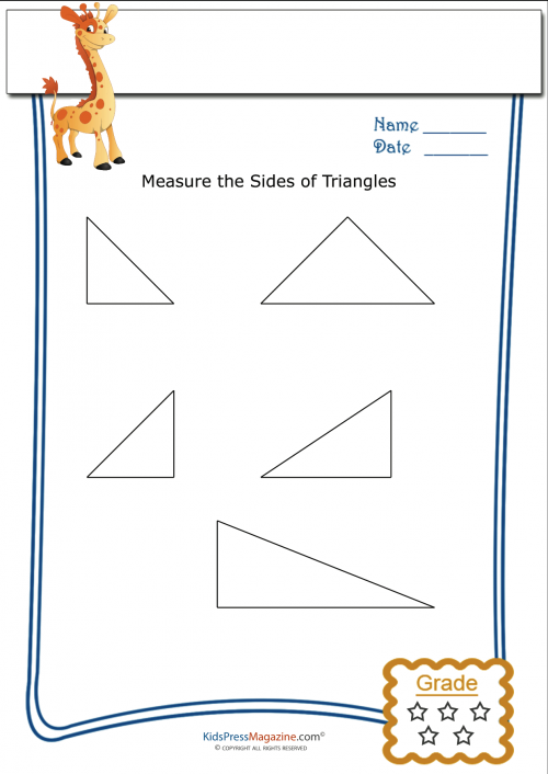 Basic Geometry Worksheet - Triangle Measurement 1 ...