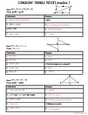 triangle congruence worksheet with answers