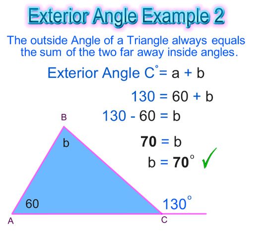Exterior Angle of a Triangle | Passys World of Mathematics