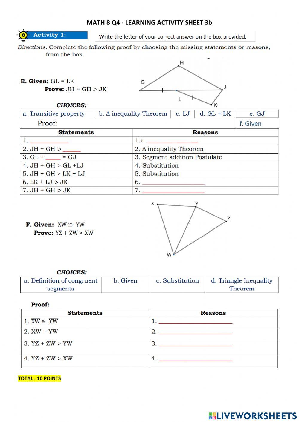Triangle Inequality Lesson Plans & Worksheets Reviewed by Teachers