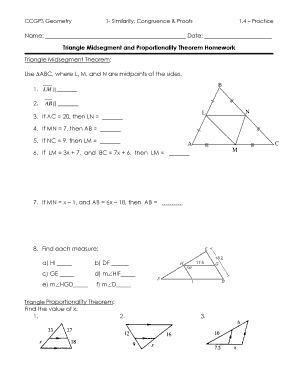 triangle midsegment theorem worksheet answers