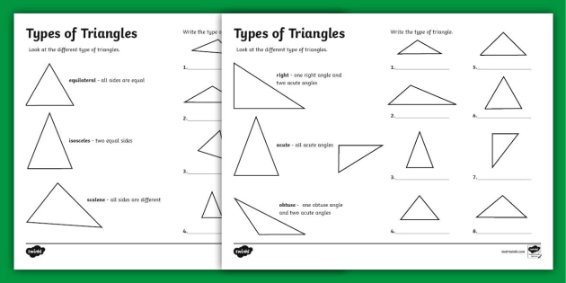Types of Triangles Activity for 3rd-5th Grade (teacher made)