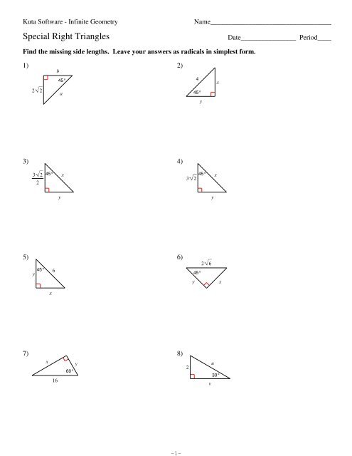 triangle review worksheet