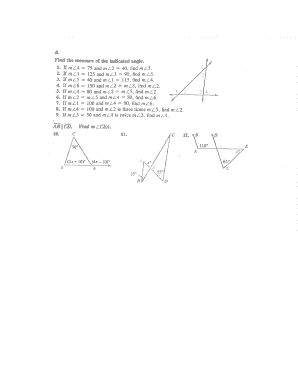 triangle sum and exterior angle theorem worksheet