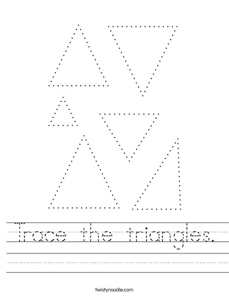 triangle tracing worksheet