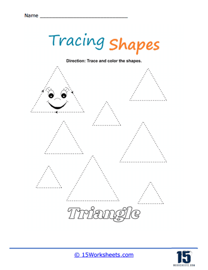 triangle tracing worksheet