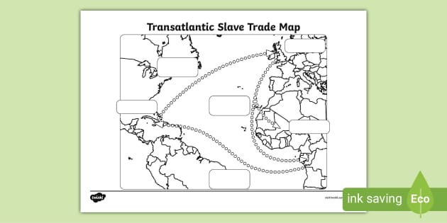 Transatlantic Slave Trade Map Worksheet - (teacher made)