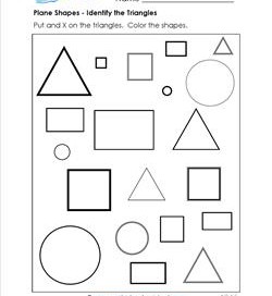 triangle worksheet for kindergarten