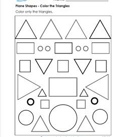 Triangles Worksheets - Kindergarten Shapes | A Wellspring