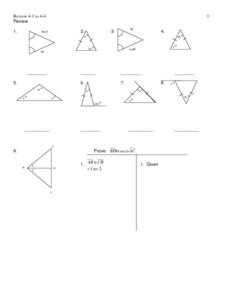 Geometry: Properties of Triangles Worksheet for 10th - 12th Grade ...