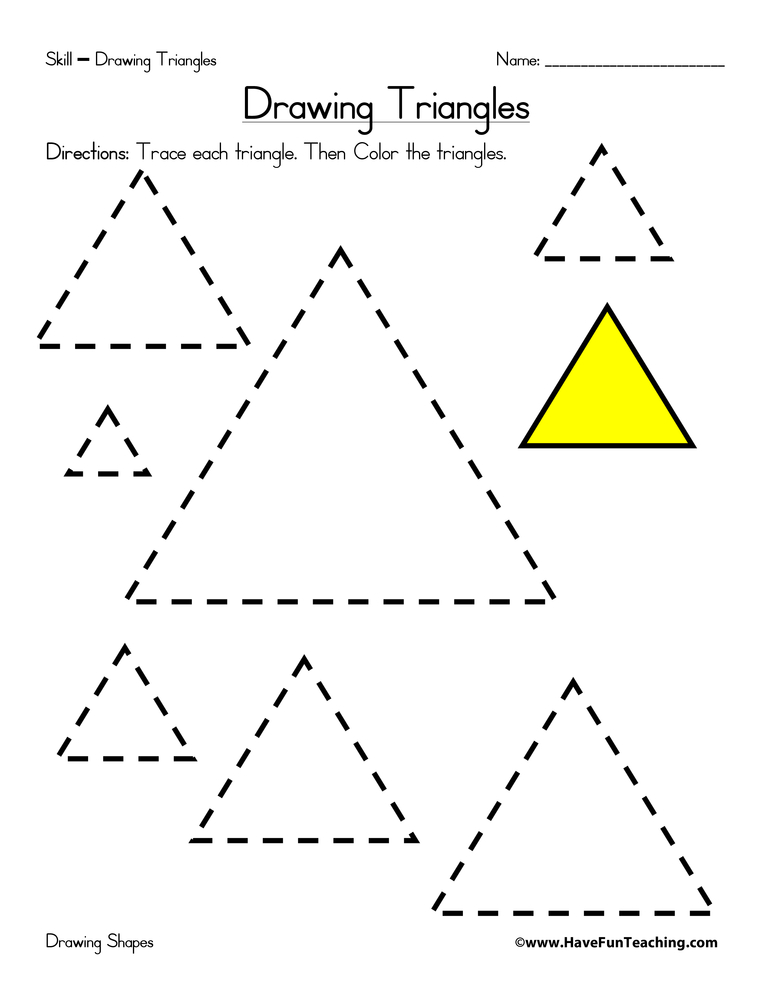Drawing Triangles Worksheet  