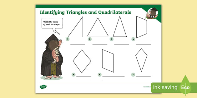 triangles and quadrilaterals worksheet