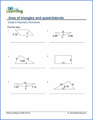 triangles and quadrilaterals worksheet