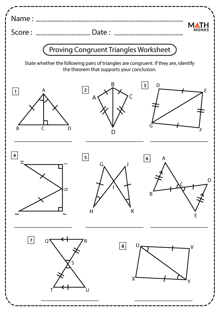 triangles worksheet answers