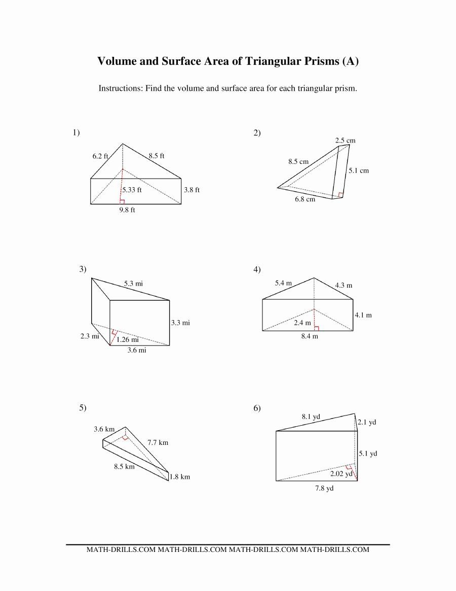 Surface area Of Pyramid Worksheet Best Of Volume and Surface area ...