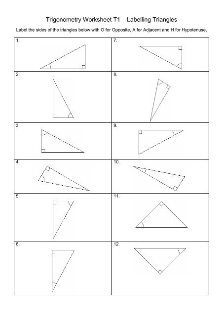 Trigonometric Ratios Worksheets - Math Monks - Worksheets Library