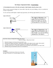 TrigWordProblems.doc - MPM2D1 Problems The Primary Trigonometric ...