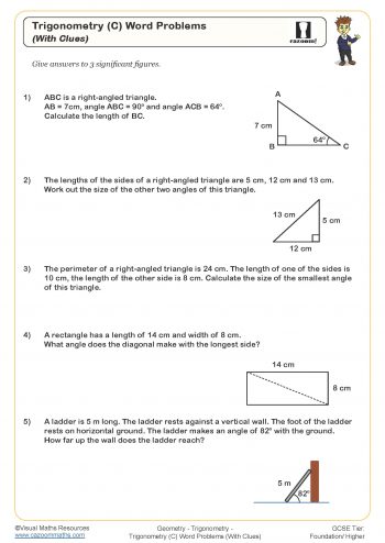 Trigonometry Worksheets - Printable Worksheet for Trigonometry ...
