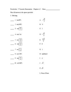 Trigonometric Equations Lesson Plans &  Worksheets