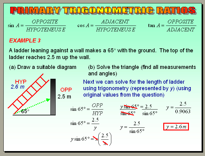 trigonometric ratios word problems worksheet