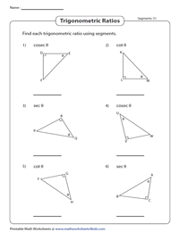 trigonometric ratios worksheet