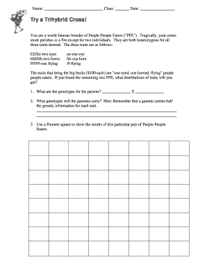 trihybrid cross worksheet
